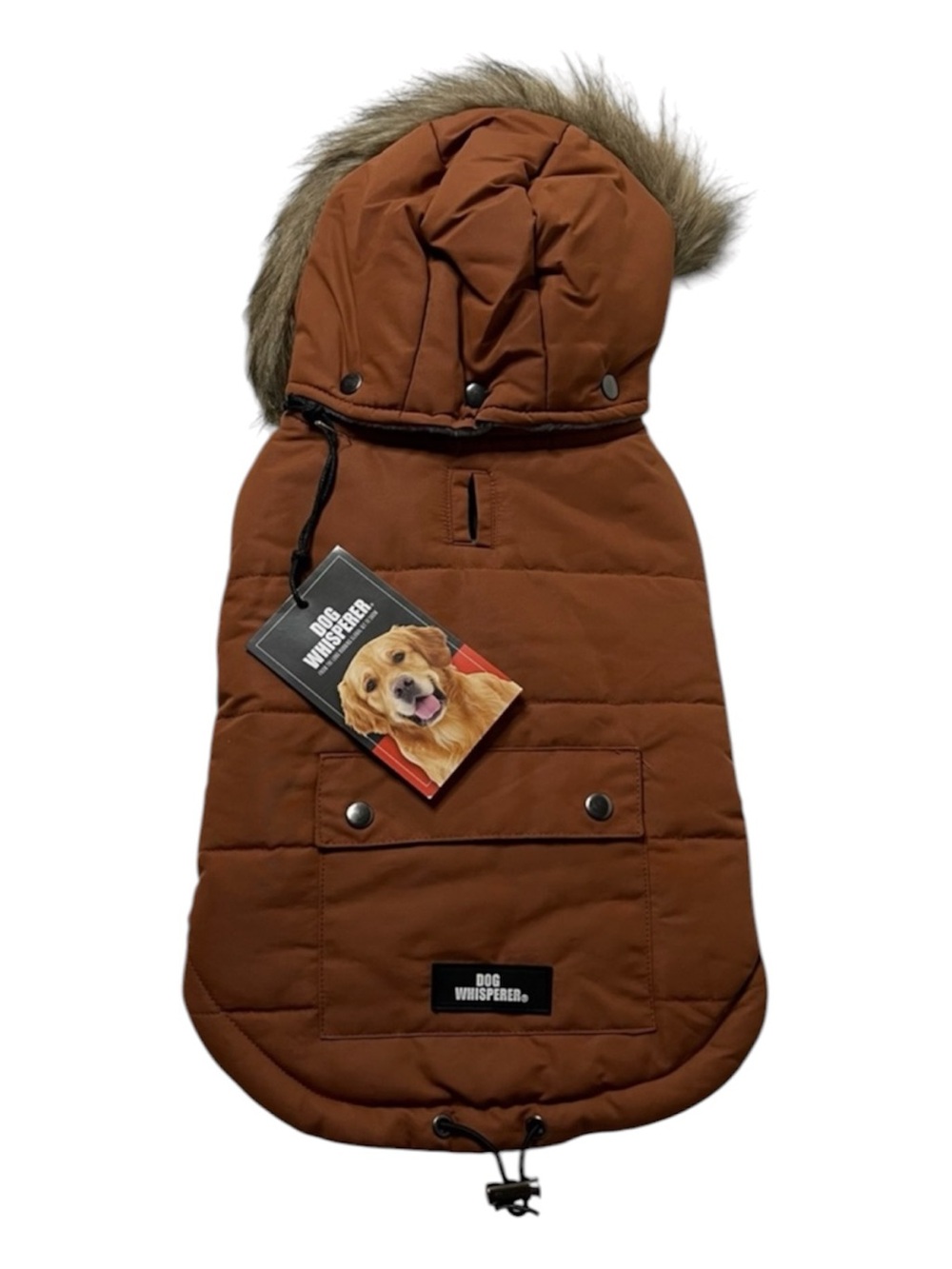 Dog Whisperer Dog Coat - Small, Brown